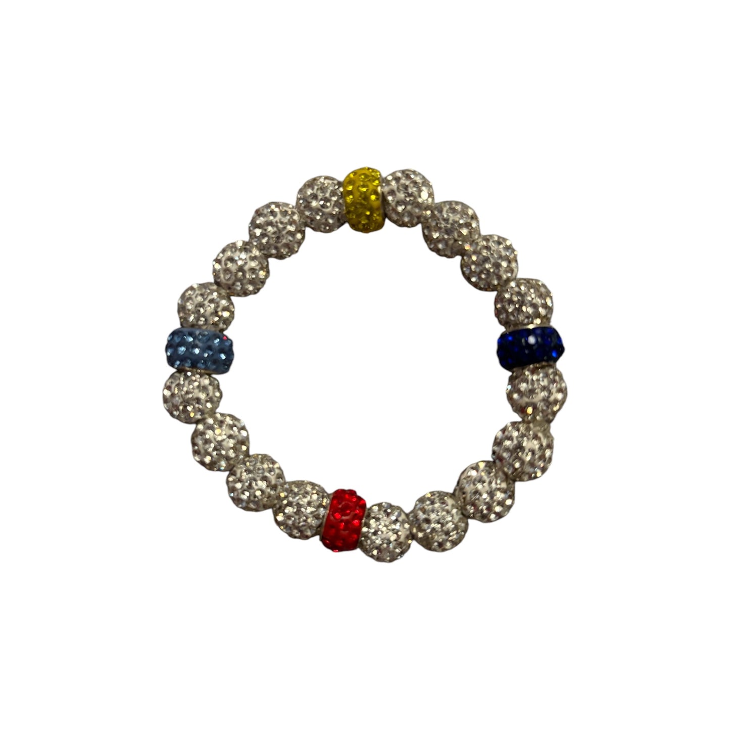 UNISEX BRACELET-White/colored beads